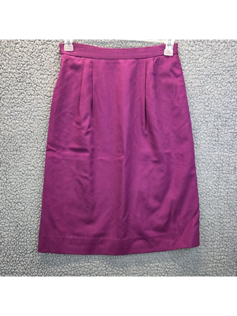 Vintage David Brooks Pencil Wool Skirt 10P Purple Vibrant Quiet Luxury